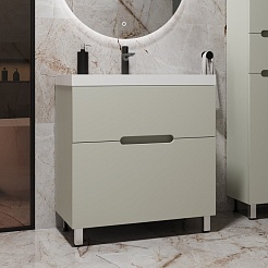 Style Line Тумба под раковину Матис 80 олива – фотография-2